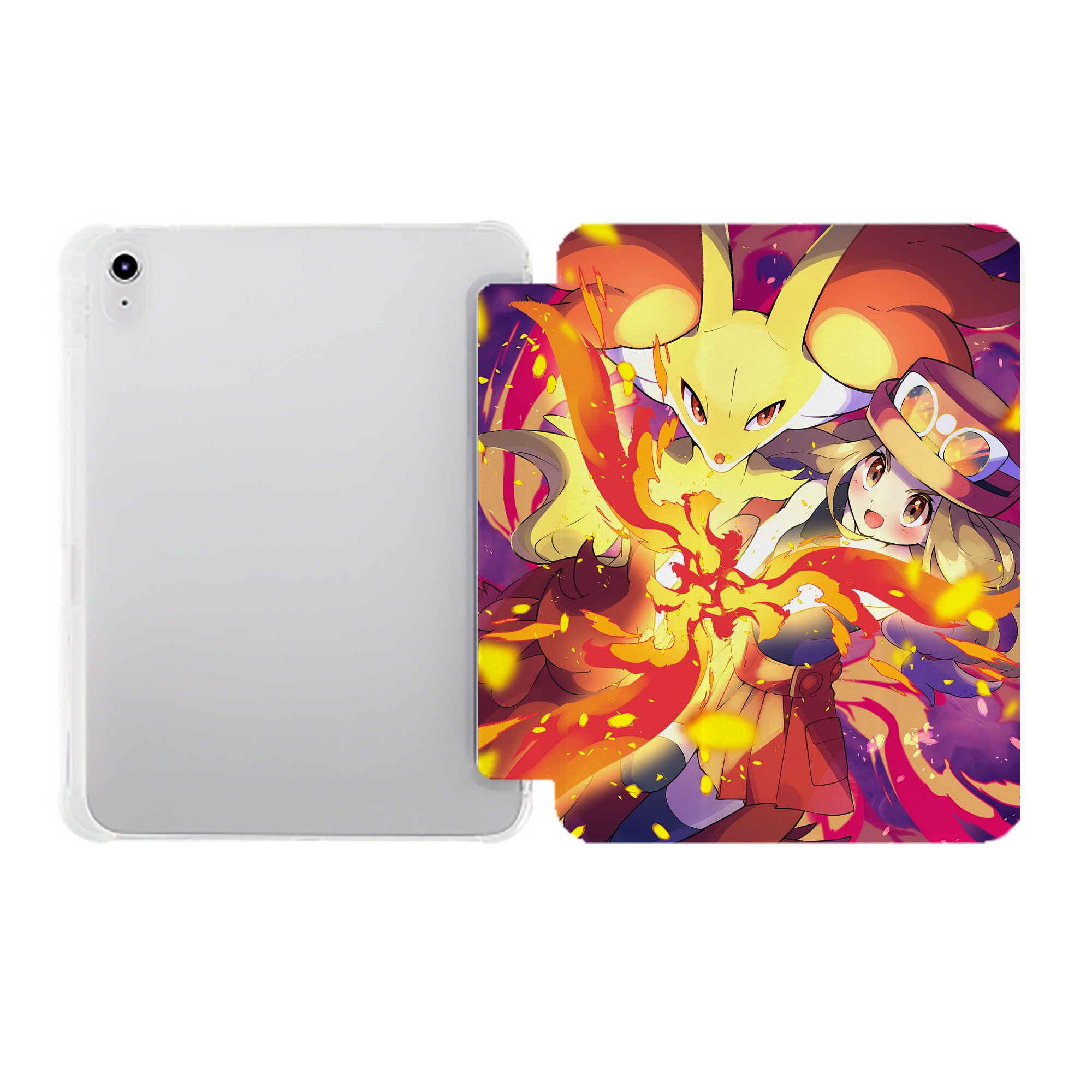 （画像用） ポケットモンスター Pokémon IPad ケース ペン収納付き 三つ折りスタンド PUレザー×シリコン 対応機種9.5/10.5/10.9インチ